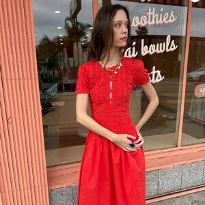 Saffy Midi Dress (Damson Madder)